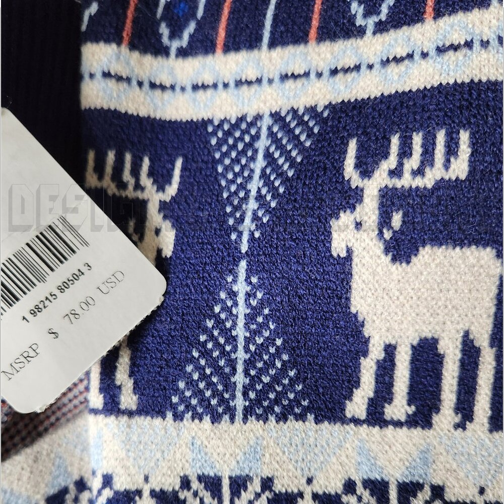 Free People M Intimately FP Falala Midnight Combo Fair Isle deer sweater Legging - Picture 4 of 10